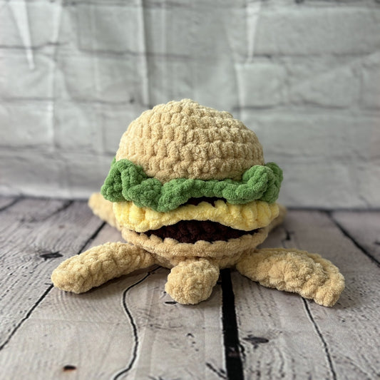 Crochet Jumbo Hamburger Turtle