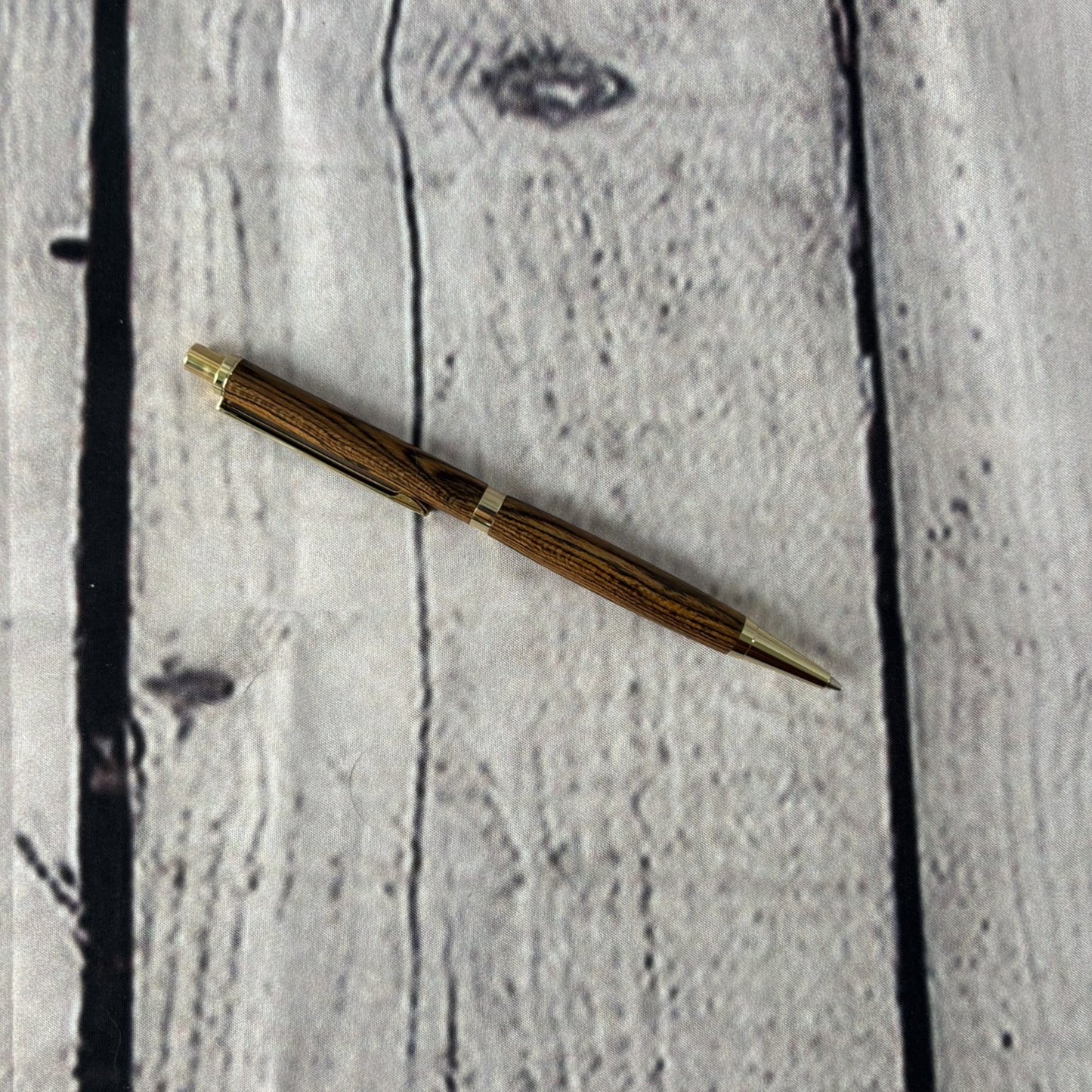 Slimline pencil with bocote wood and gold fittings