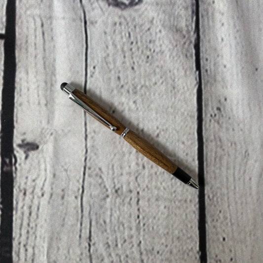 Slimline ballpoint touch touch with bocote wood and chrome fittings