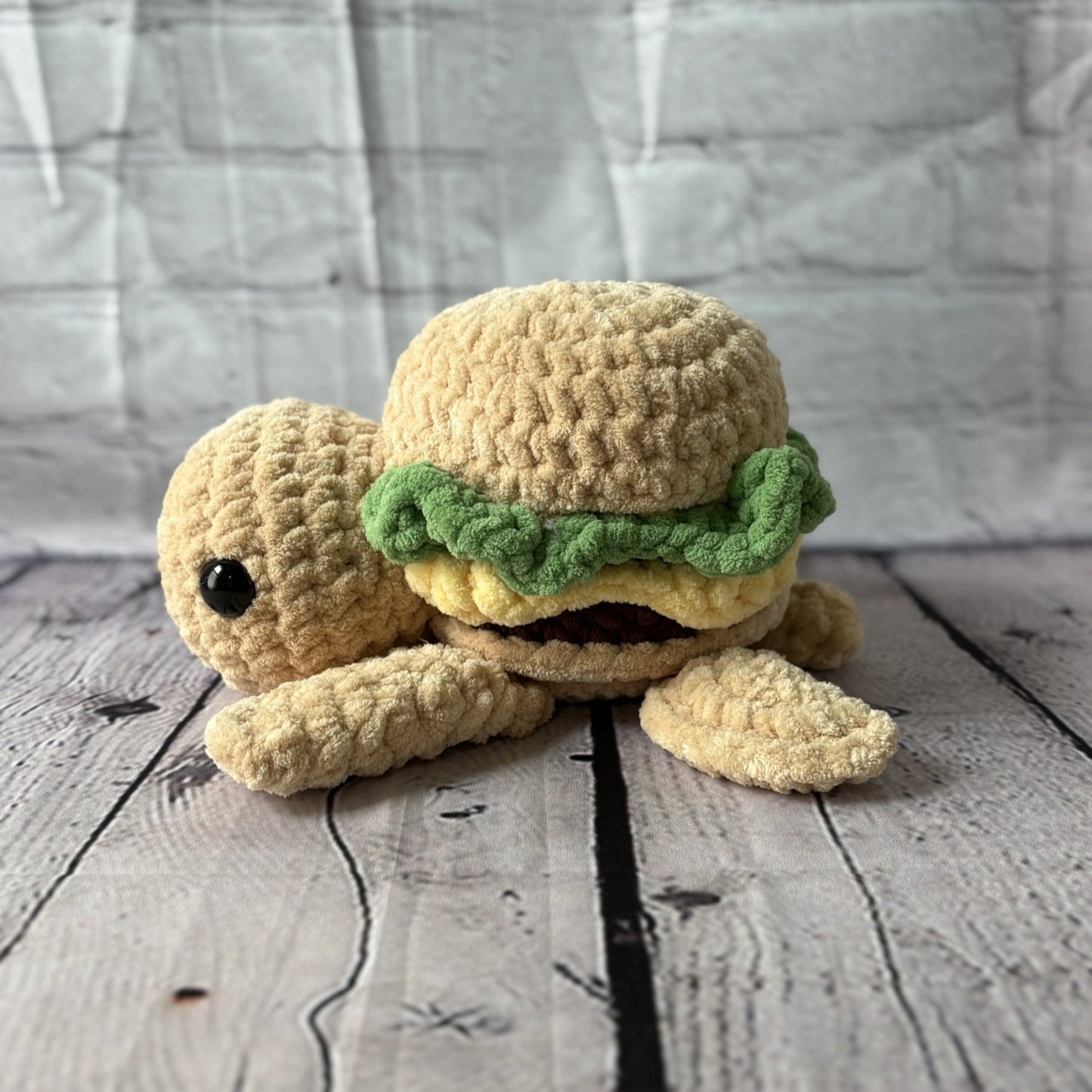 Crochet Jumbo Hamburger Turtle