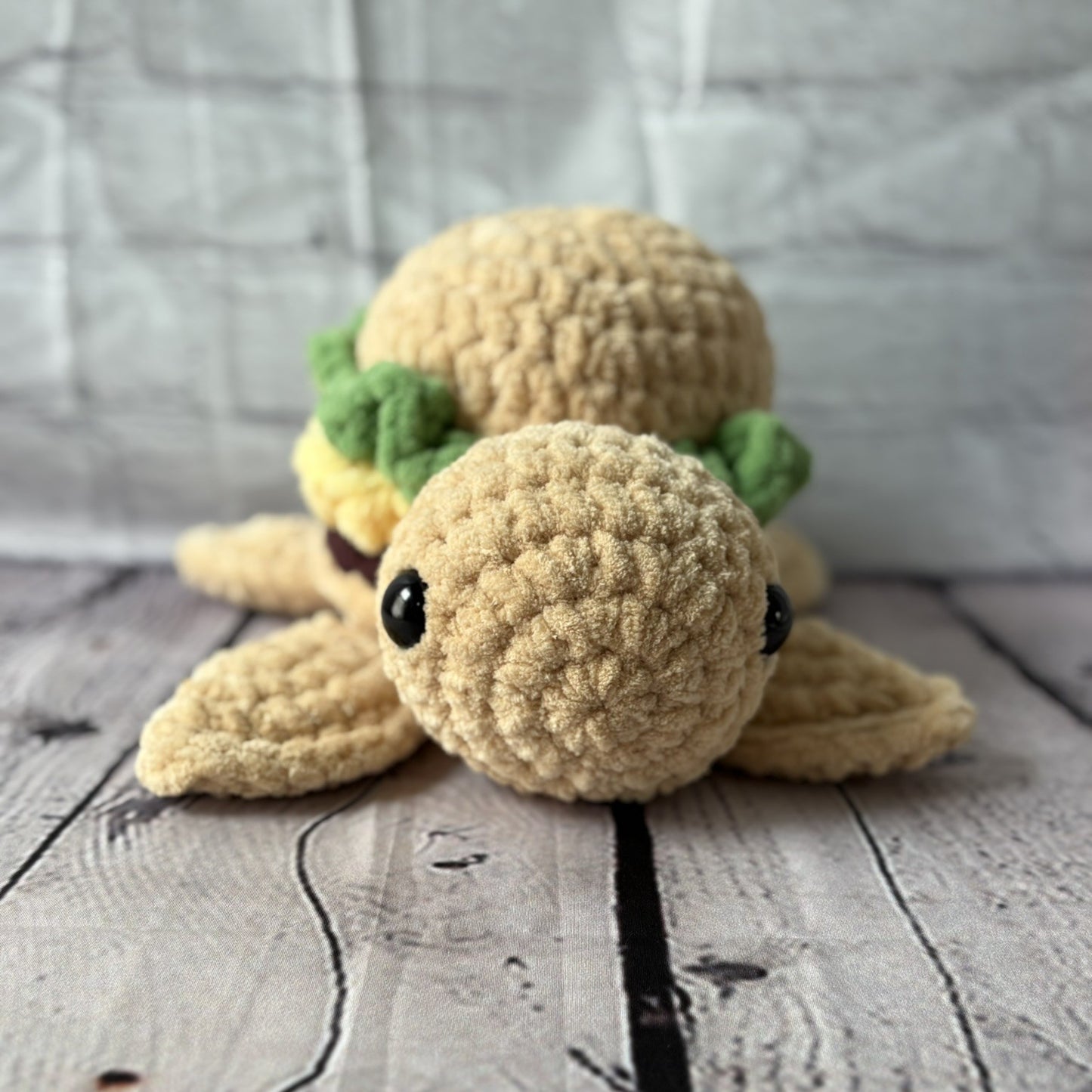 Crochet Jumbo Hamburger Turtle