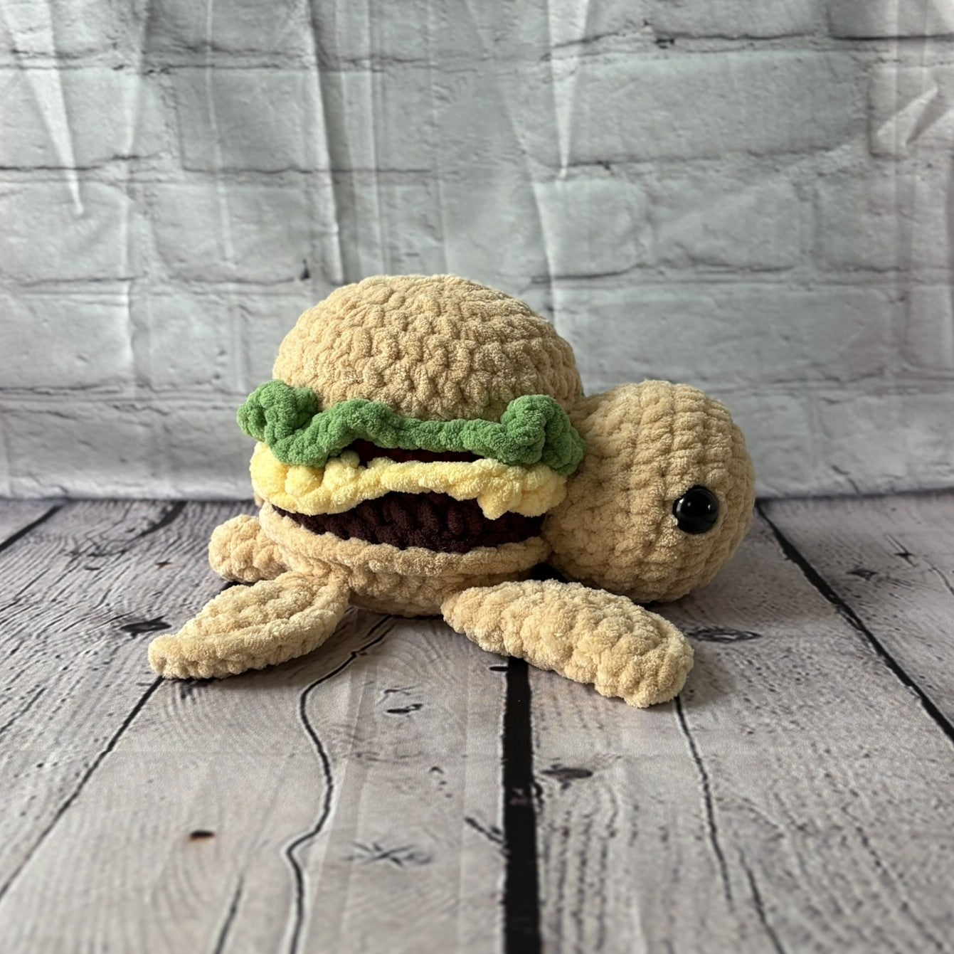 Crochet Jumbo Hamburger Turtle