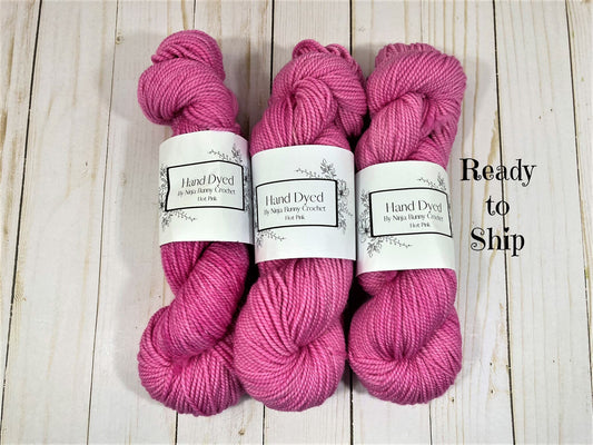 Worsted Weight Merino and Baby Alpaca Blend - Hot Pink