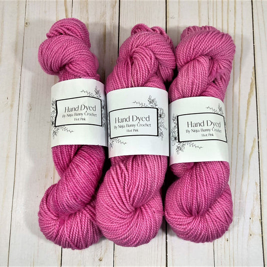 Worsted Weight Merino and Baby Alpaca Blend - Hot Pink