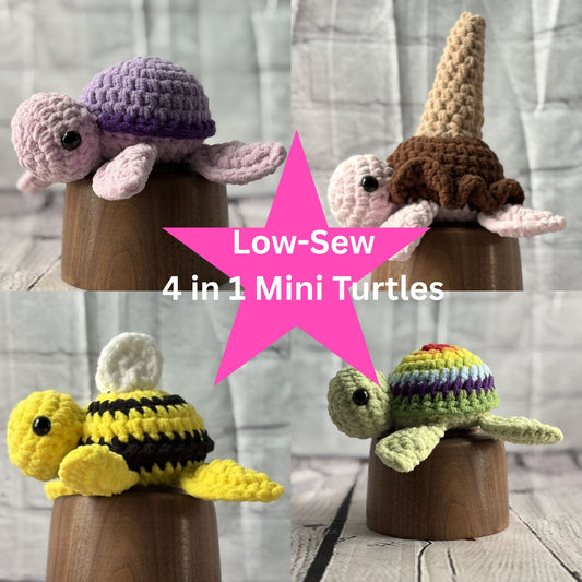 4 in 1 Low-Sew Mini Turtle Pattern