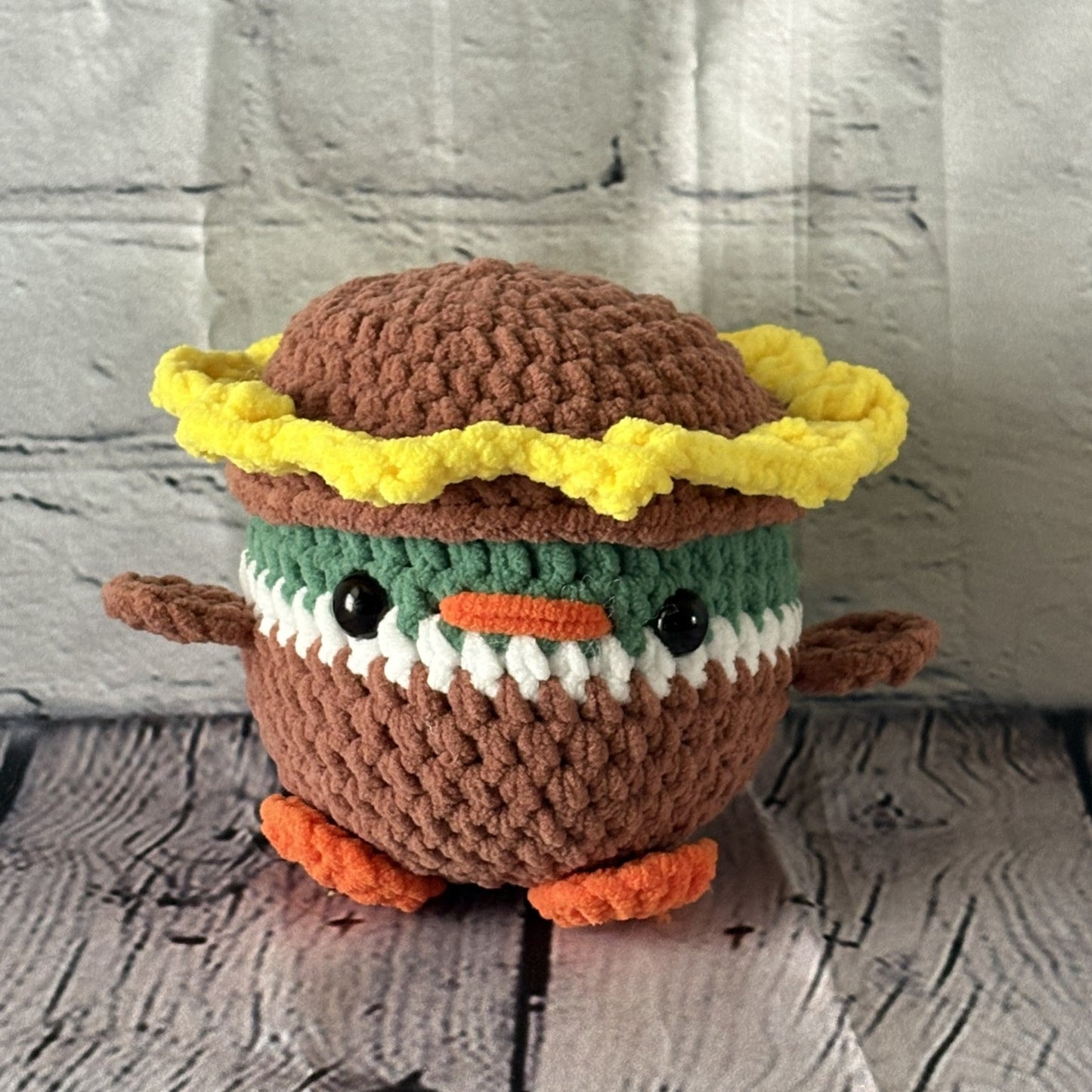 Low-Sew 3 in 1 Cute Chicks In Hats Crochet Pattern