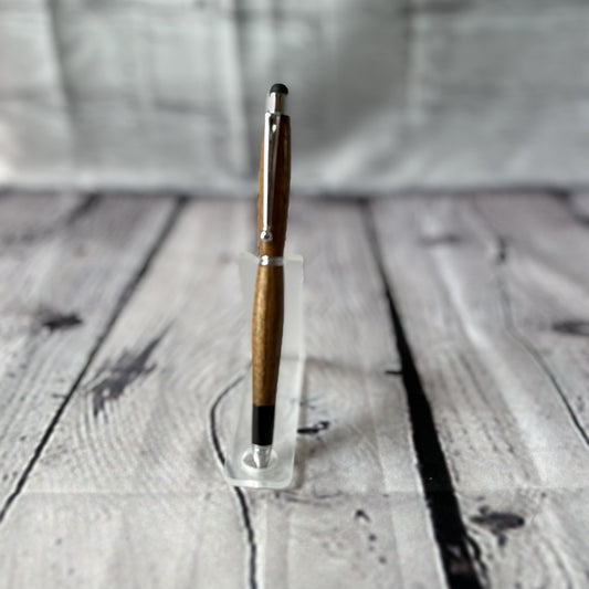 Slimline ballpoint touch touch with bocote wood and chrome fittings