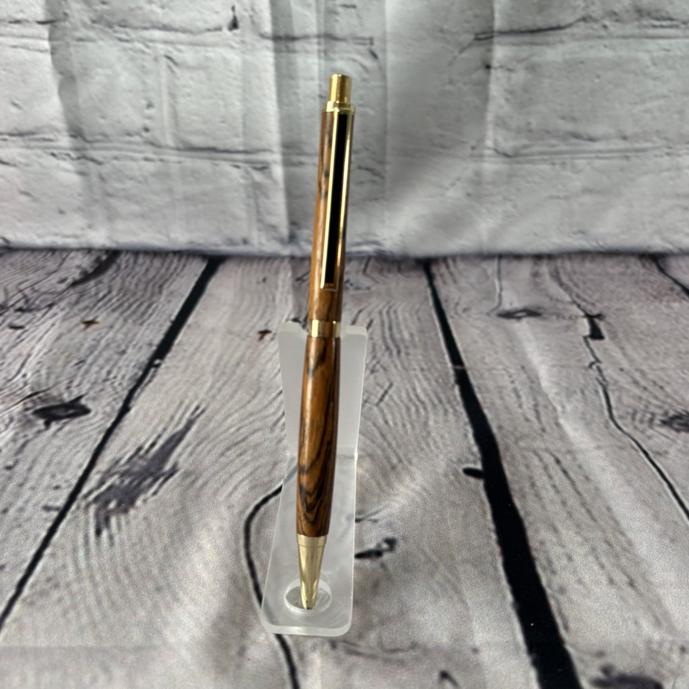 Slimline pencil with bocote wood and gold fittings