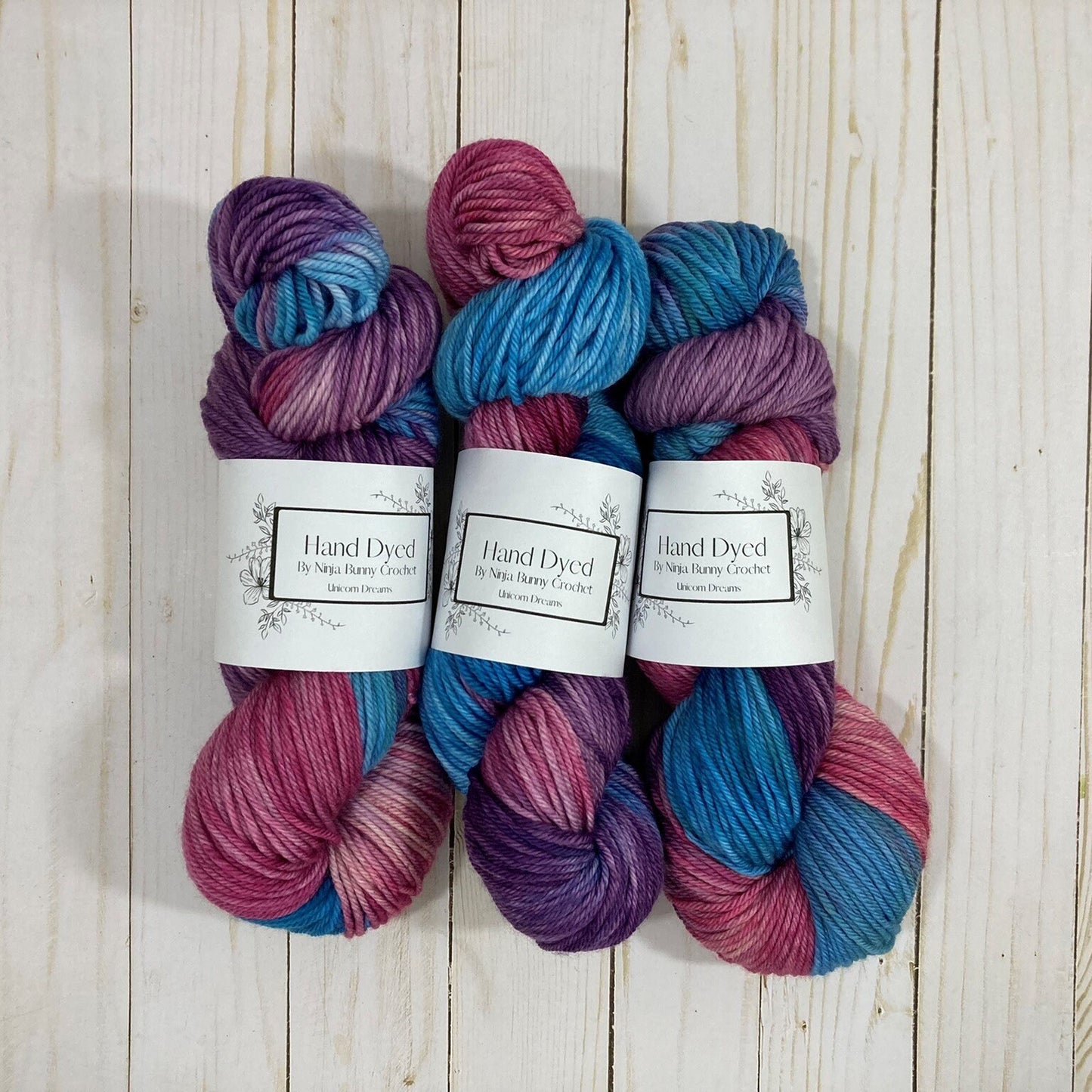 Worsted Weight Fine Superwash Merino Wool - Unicorn Dreams